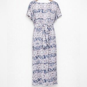 b new york Tie-Dye Tie Waist Midi Dress Sz 8